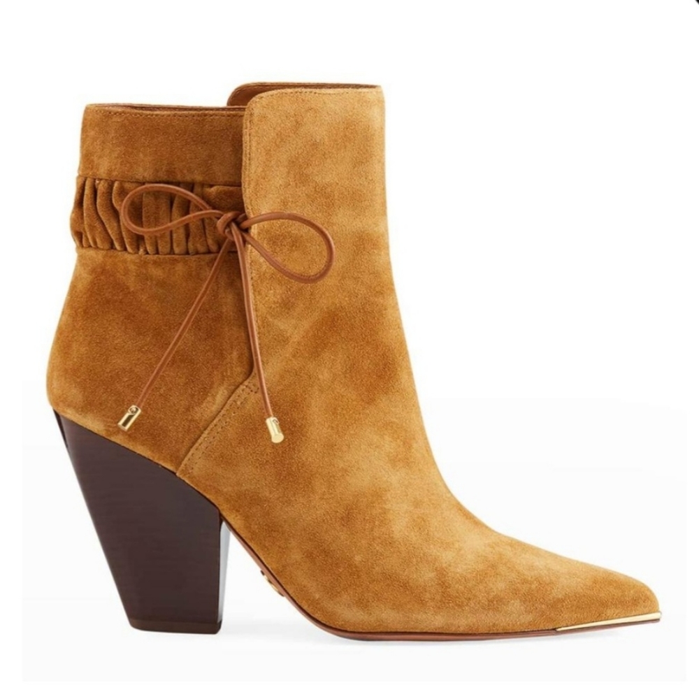 Tory Birch Lila Suede Scrunch Booties